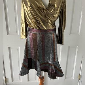 NWT’s Derek Lam 10 Crosby Ruffle Hem Flounce Skirt size 6